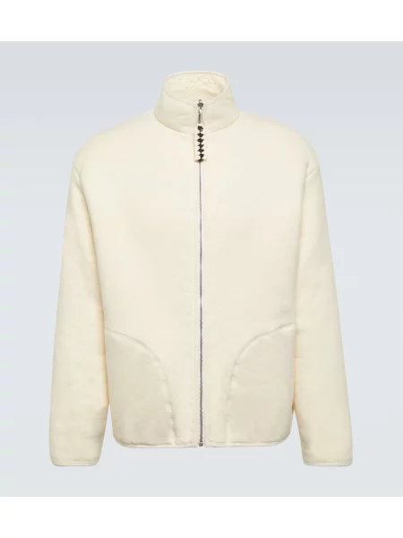 Geacă Jil Sander din fleece bej