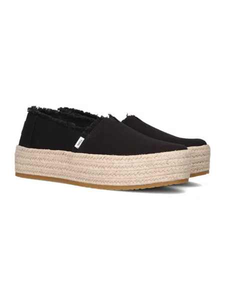 Lniane espadryle Toms czarne