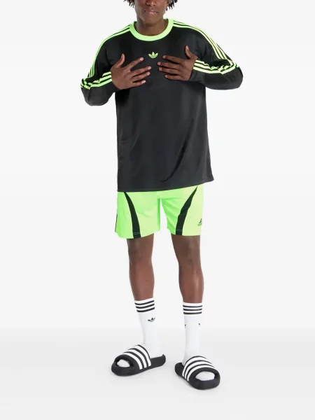 Футбол тениска с дълъг ръкав Adidas на райета мъниста бяло