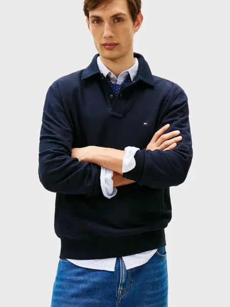 Махровий светр Tommy Hilfiger синій