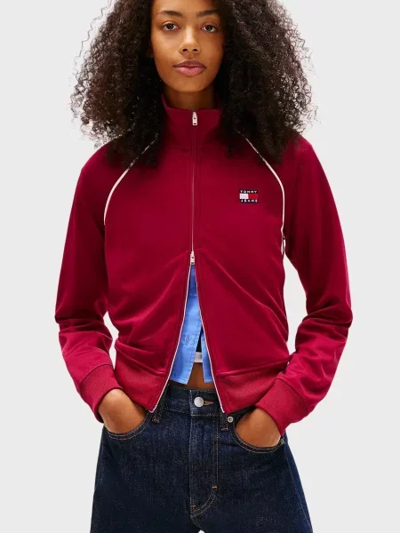 Спортивна кофта Tommy Jeans бордова