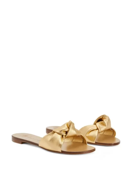 Sandale Giuseppe Zanotti fără toc auriu