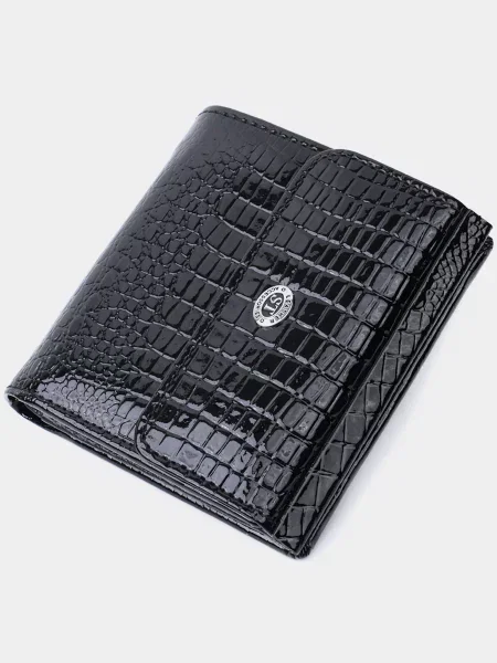 Кожаный кошелек St Leather Accessories черный
