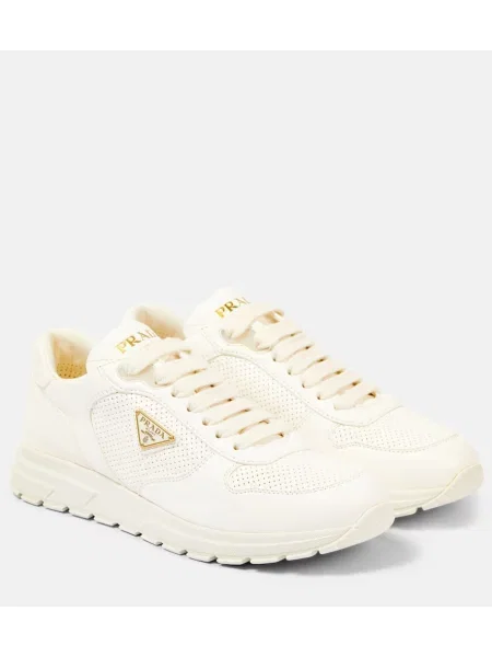 Usnjene superge Prada bela