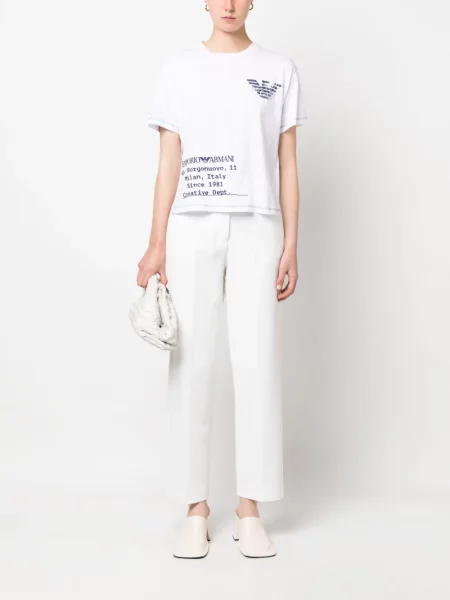 Μπλούζα Emporio Armani με σχέδιο λευκό