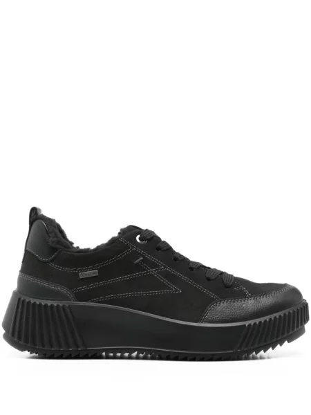 Sneakerși Ara cu șireturi din dantelă negru