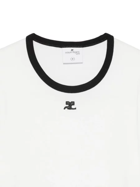 Tricou Courreges cu autograf alb