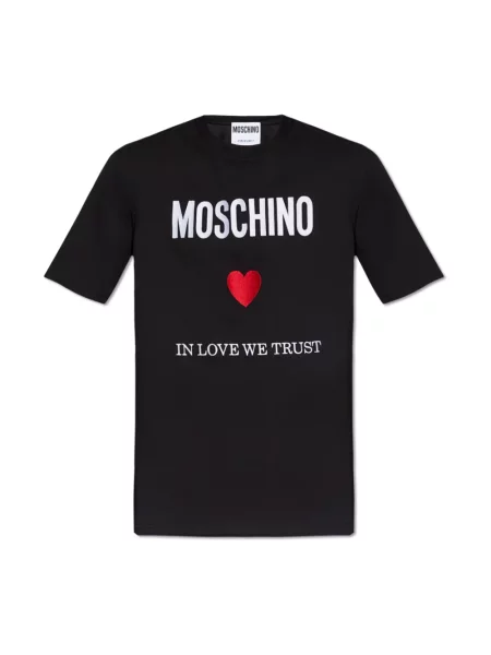 Koszulka Moschino z logo czarna