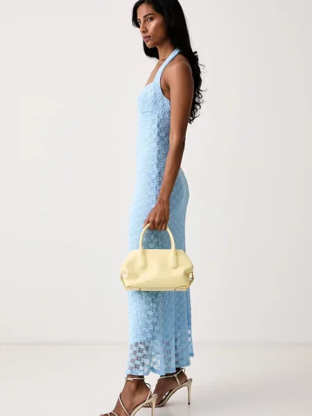 Bardot rochie cu albastru
