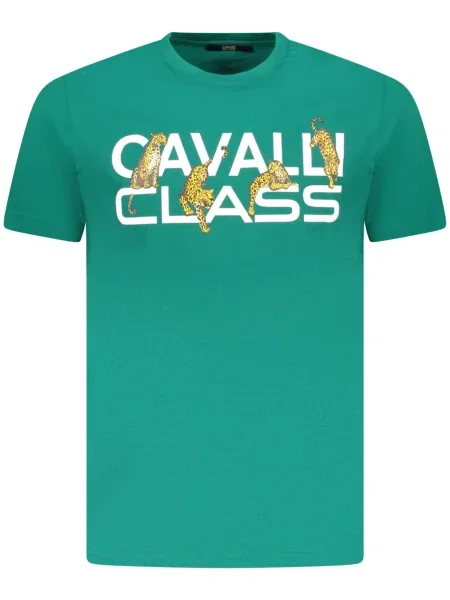 Tricou Cavalli Class scurt alb