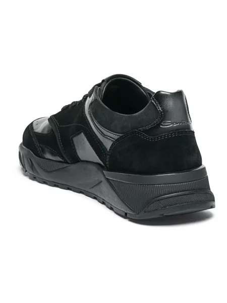 Sneakersy Santoni skórzane czarne