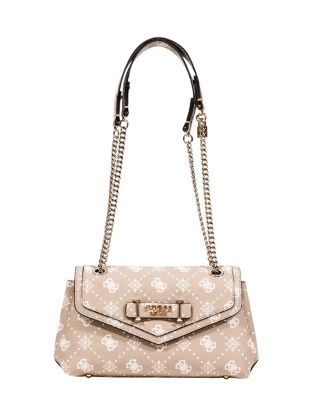 Чанта Guess SILIA бежово черно