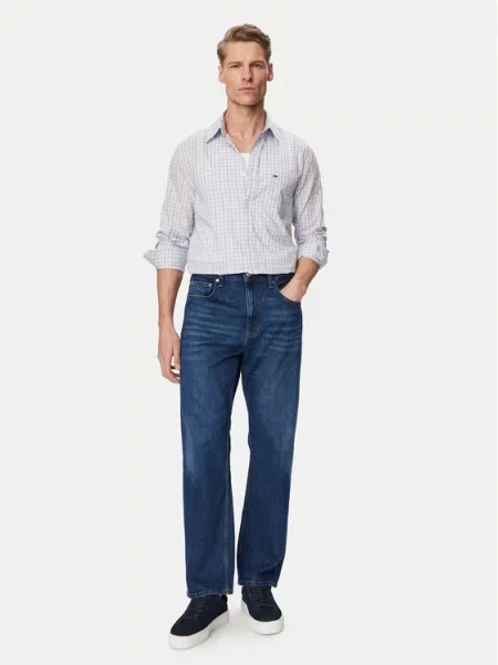 Tommy Jeans Marškiniai Šviesiai mėlyna