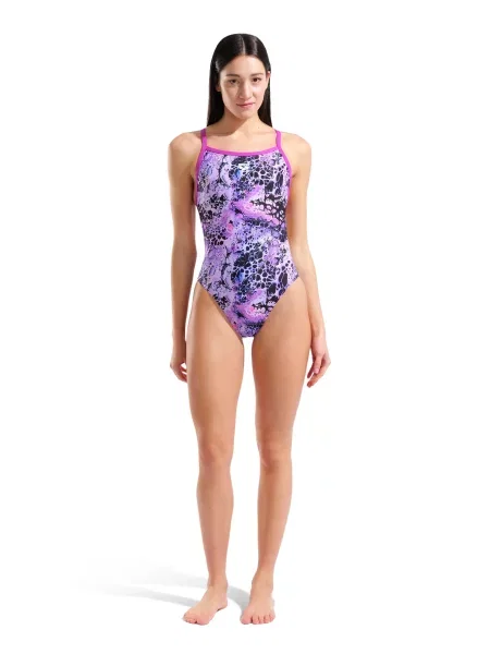 Strój kąpielowy Arena Earth Vieswim Msuit Xcriss Cross fioletowy
