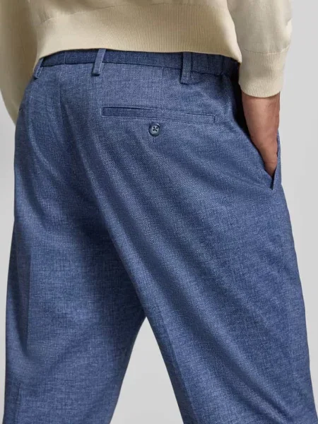Spodnie garniturowe o kroju regular fit z dodatkiem Model Rick' Pierre Cardin niebieskie