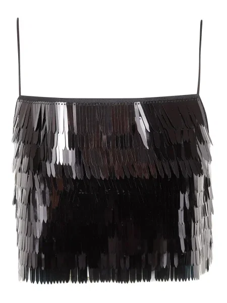 Top Self-portrait cu paiete negru