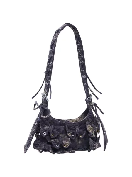 Manšestrová kabelka Desigual černá