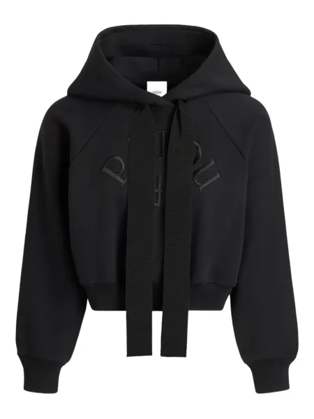 Haftowana bluza z kapturem Patou czarna