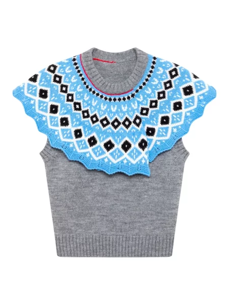 Sweter Msgm wełniany szary