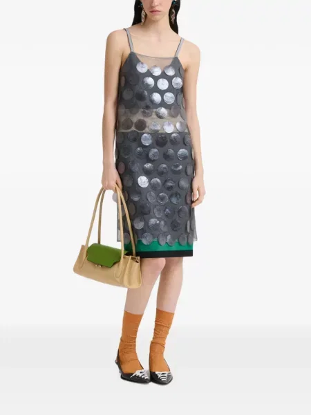 Rochie maxi Marni cu perle gri