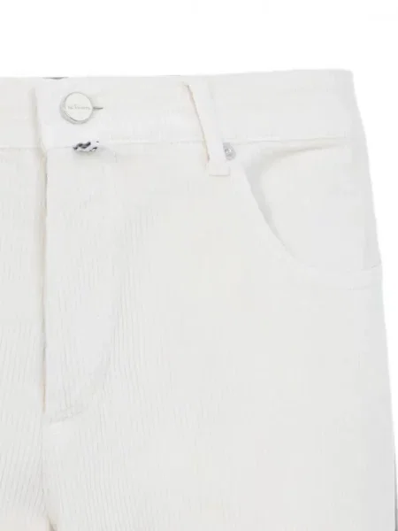 Pantaloni Kiton de catifea cord alb