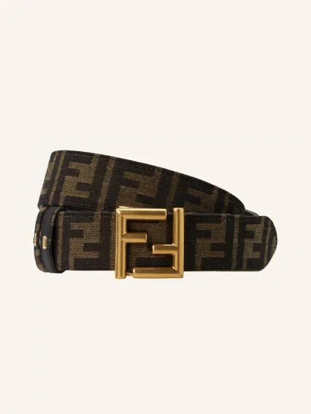 Fendi Skórzany Dwustronny schwarz brązowy