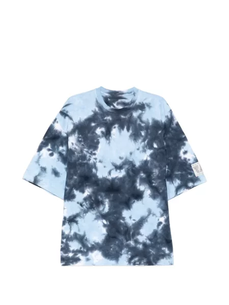 Tricou Croquis cu mâneci scurte cu legături albastru