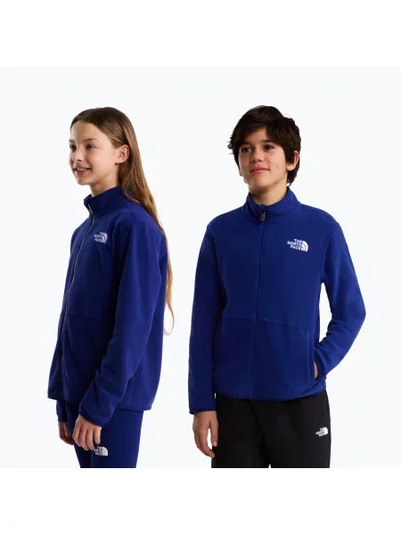 Gyerek polár pulóver The North Face Glacier Full Zip bold blue. Méret: kék