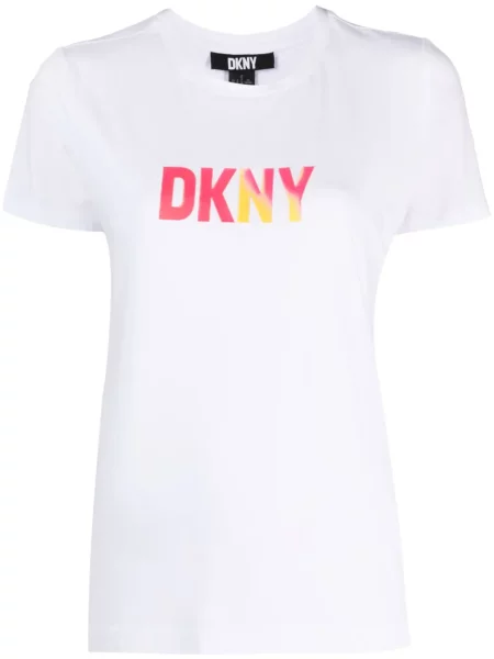 Tricou Dkny cu imagine alb
