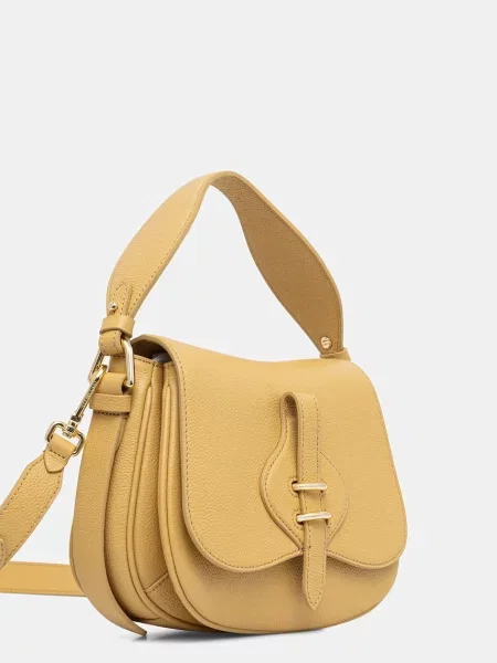Coccinelle crossbody kabelka dámska kožená MAVERY žltá