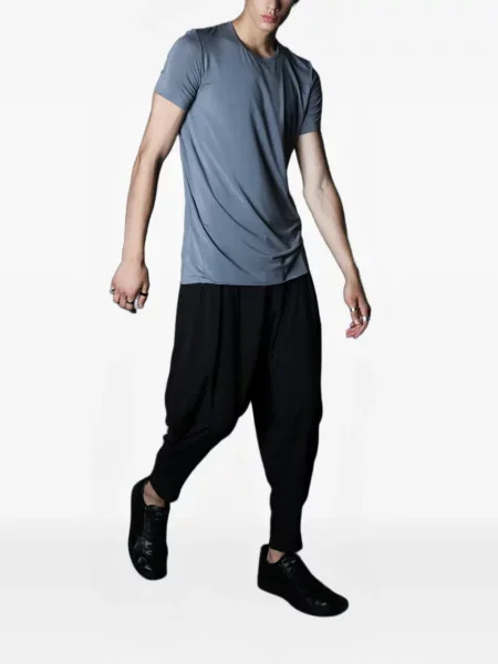 Lung tricou Tessitura gri