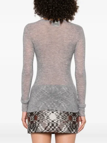 Tricou Pinko lung gri