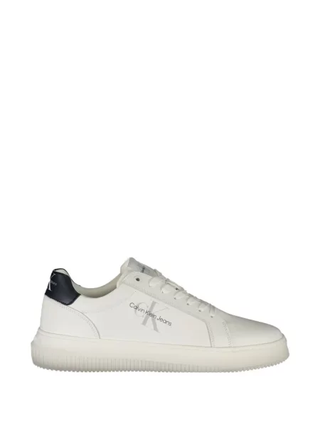 Sneakerși Calvin Klein din piele clasici alb