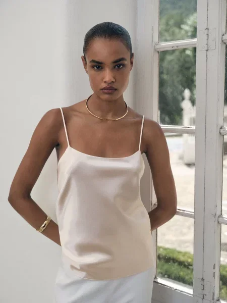 Майка MANGO кремовий