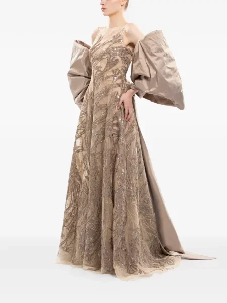 Płaszcz Saiid Kobeisy z kokardką