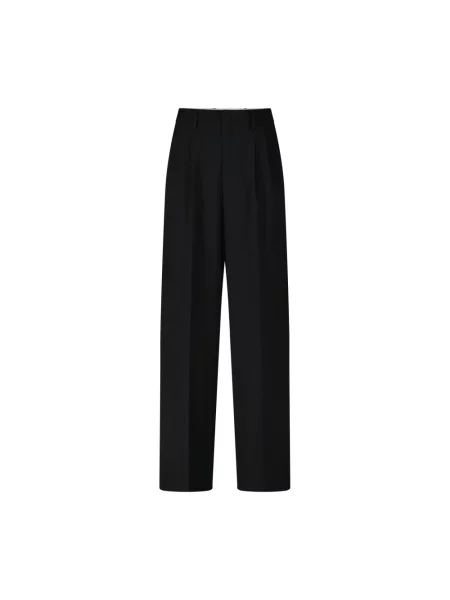 Szerokie spodnie Rossi klasyczne czarne