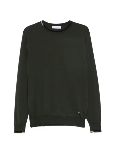 Pulover Manuel Ritz cu decolteu rotund verde