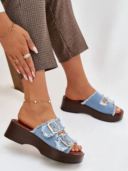 Japonke Boto s platformo rjava