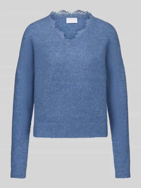 Sweter o kroju regular fit z dodatkiem wełny Jake*s Collection niebieski