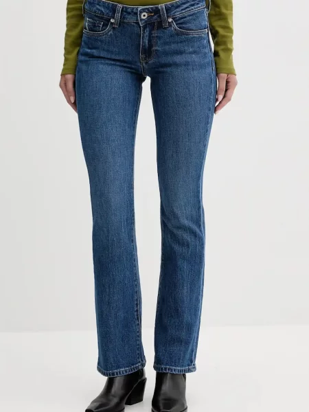 Pepe Jeans jeans high waist albastru