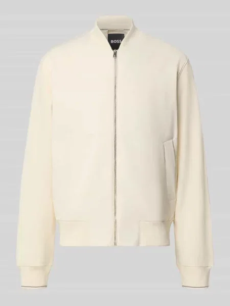 Bluza rozpinana o kroju regular fit z czystej bawełny model Skiles Boss biała