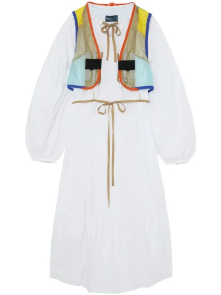 Rochie midi Kolor până la genunchi de costum alb