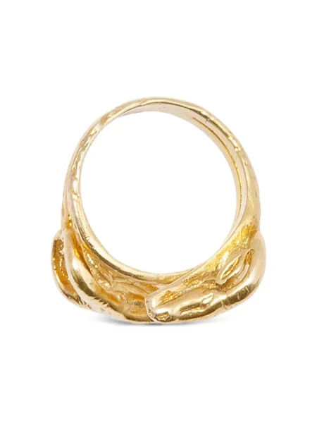 Inel Chronos cu imprimeu animal print auriu