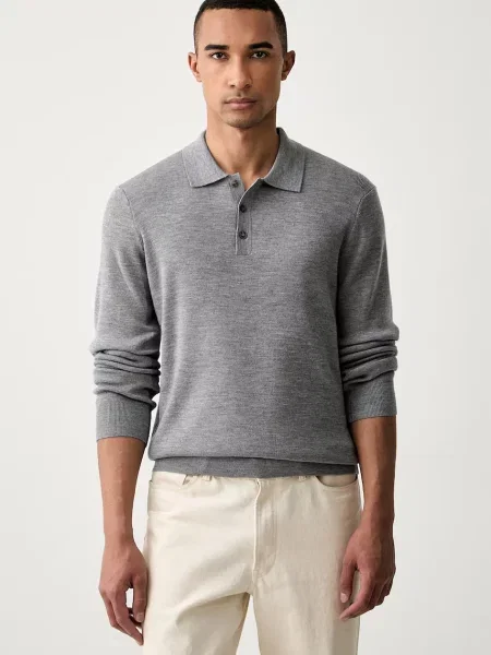 Trussardi pulover pentru bărbați din lână gri