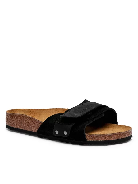 Birkenstock Șlapi Oita | narrow fit | piele întoarsă negru