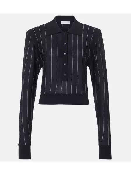 Pulover Stella Mccartney de lână cu dungi negru