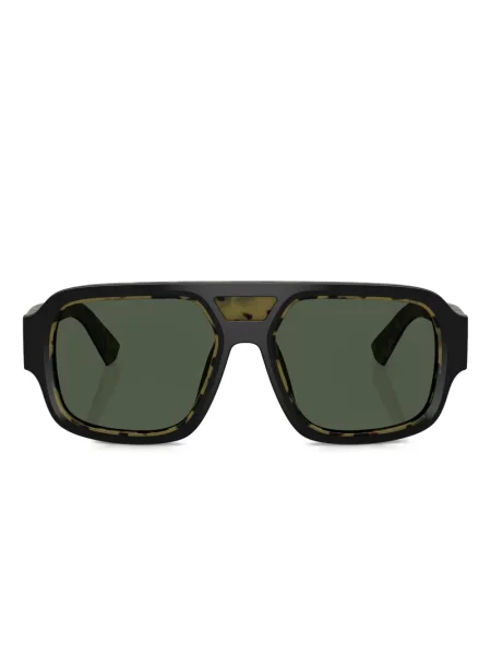 Ochelari de soare Dolce & Gabbana Eyewear cu imprimeu geometric negru
