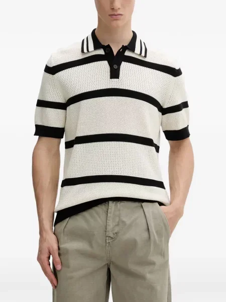 Tricou polo Marc O'polo tricotate alb