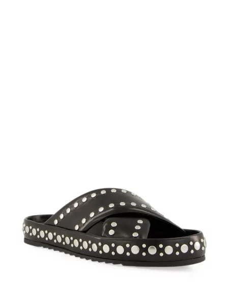 Papuci Fendi cu bretele negru