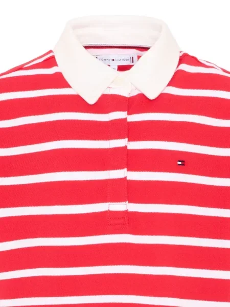 Koszulka polo dziecięca Tommy Hilfiger czerwona